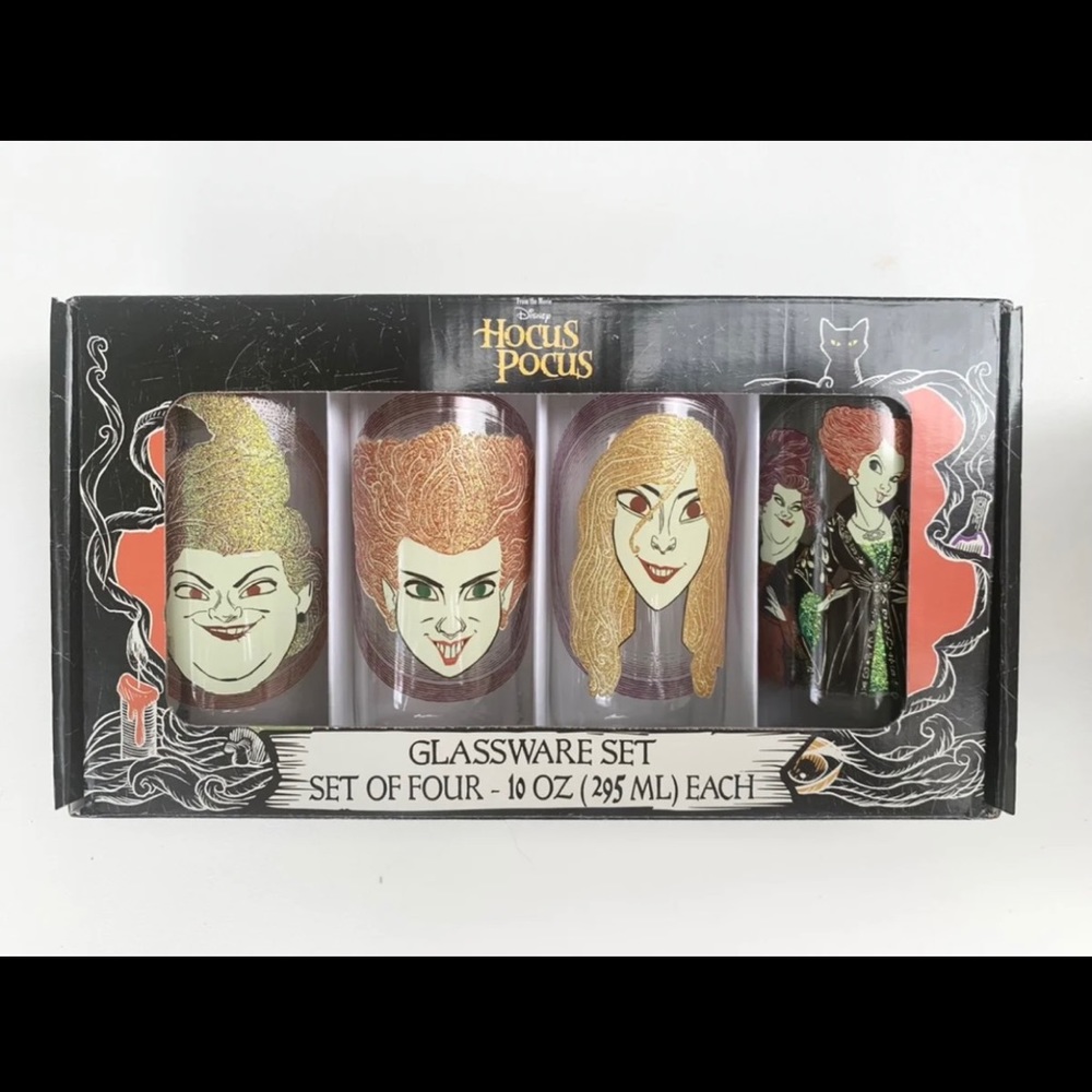 Disney Hocus Pocus Glassware Set of 4